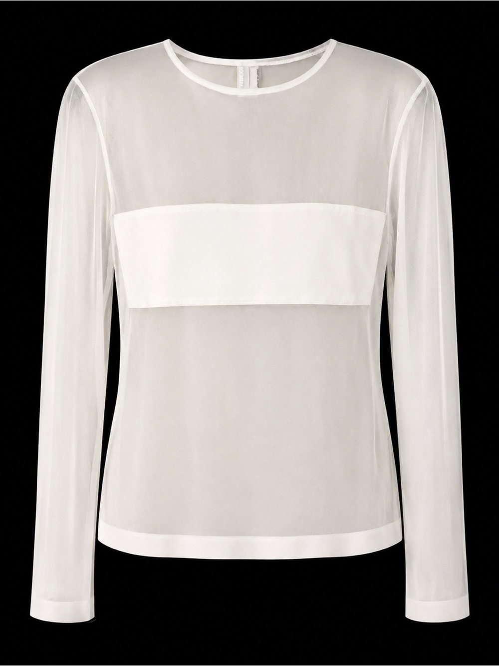 Norma Kamali 90’s Sheer White Blouse Sz S - Nieman Marcus Quiet Luxury